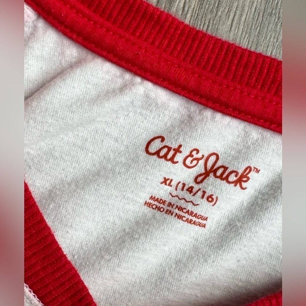 XL 14/16 cat & Jack target Valentine’s Day long sleeve tee shirt top love heart - Picture 3 of 4